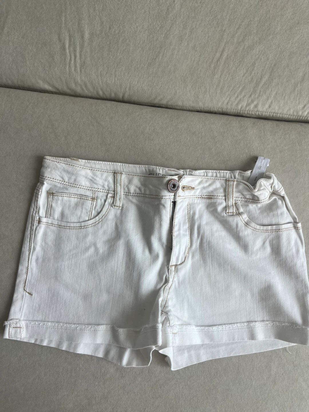 Cherokee White Denim Shorts XL 14/16