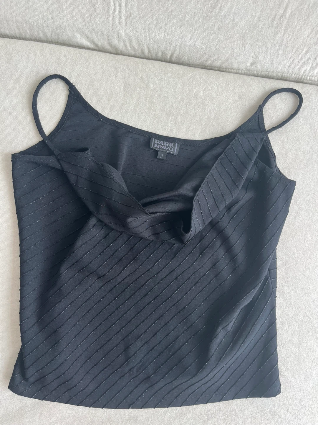 Park Bravo Black Cowl Neck Tank Top Size 3