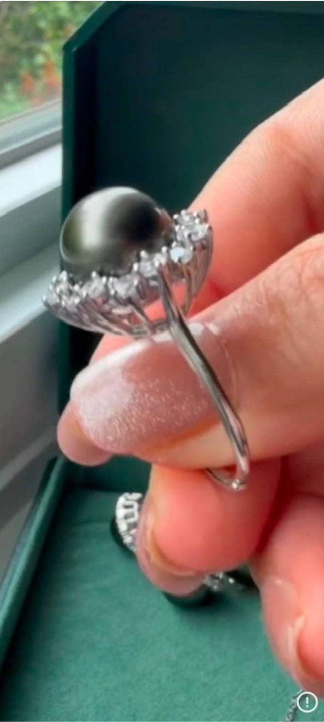 Tahitian Pearl Sterling Silver Jewellery Set - photo 2