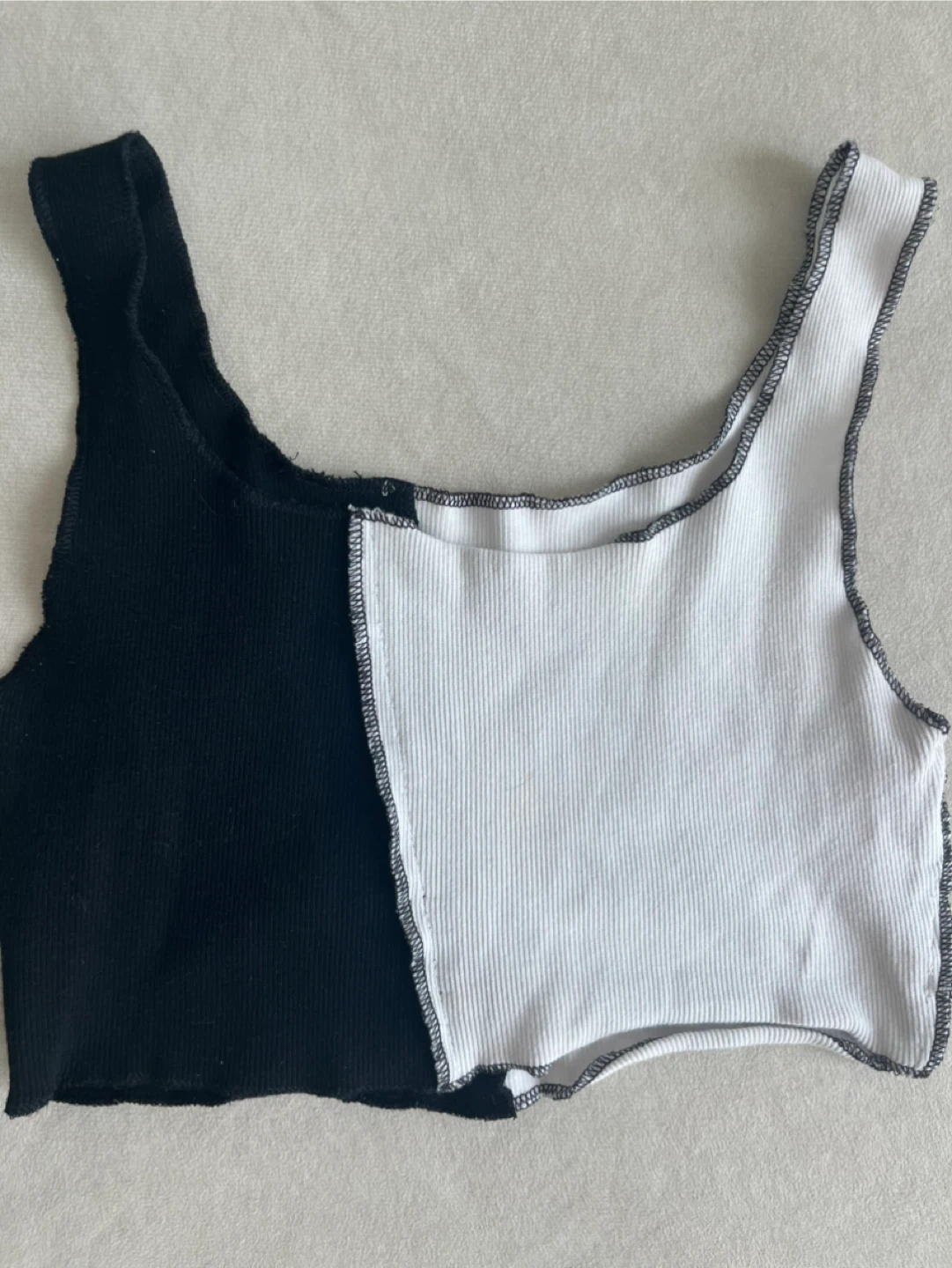 Two-tone crop top - photo 2