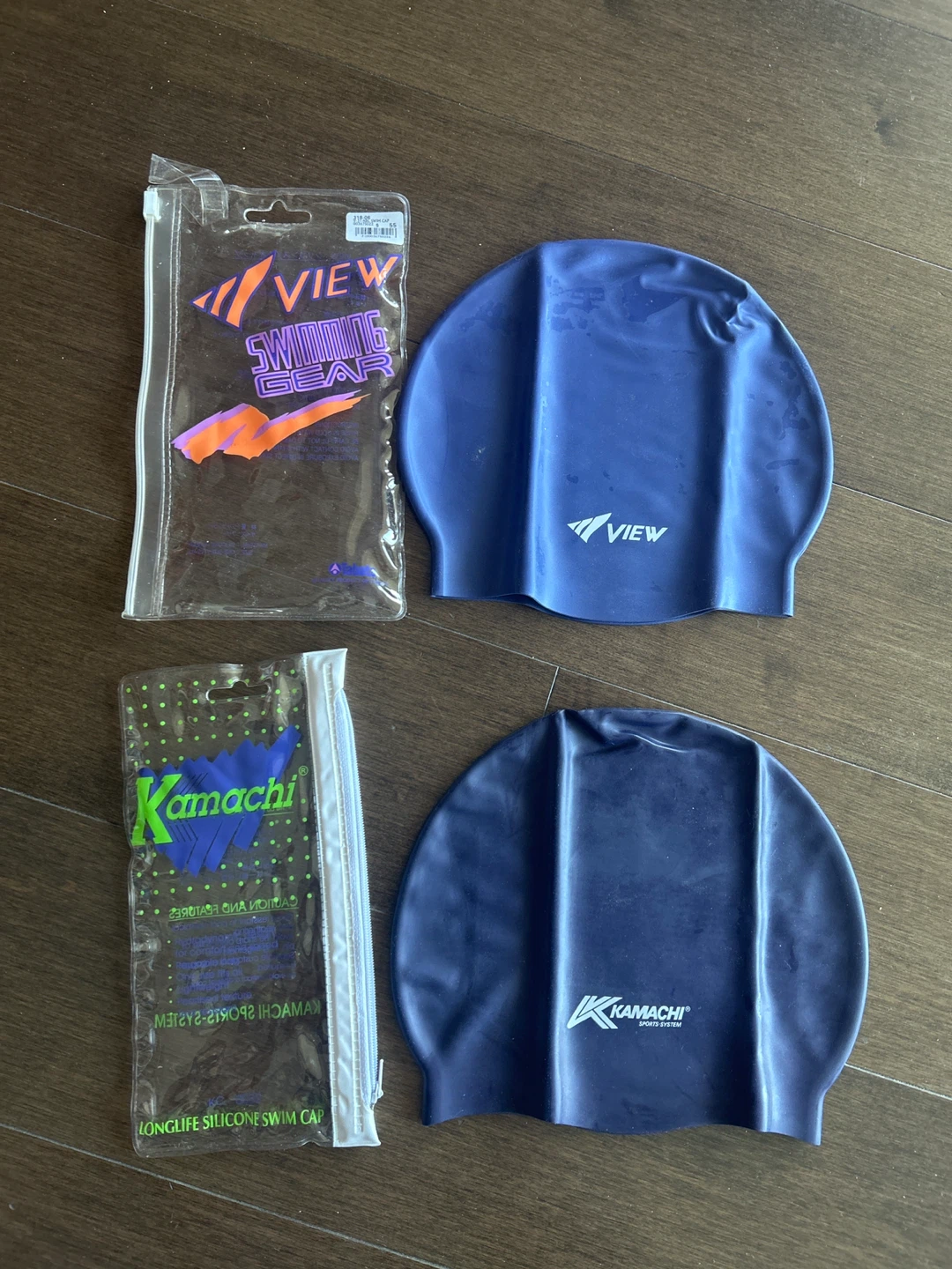 View and Kamachi Silicone Swim Caps