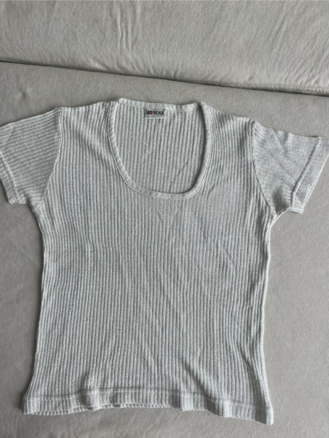 Silver Sparkle Cropped T-Shirt - photo 2