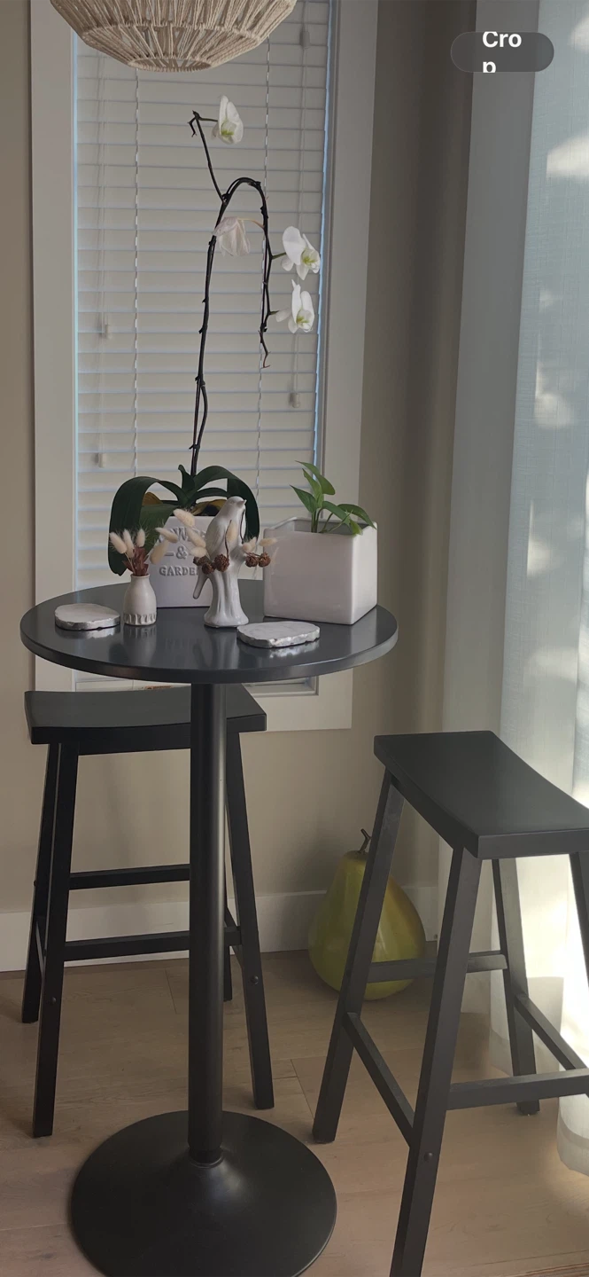 Bar table and stools