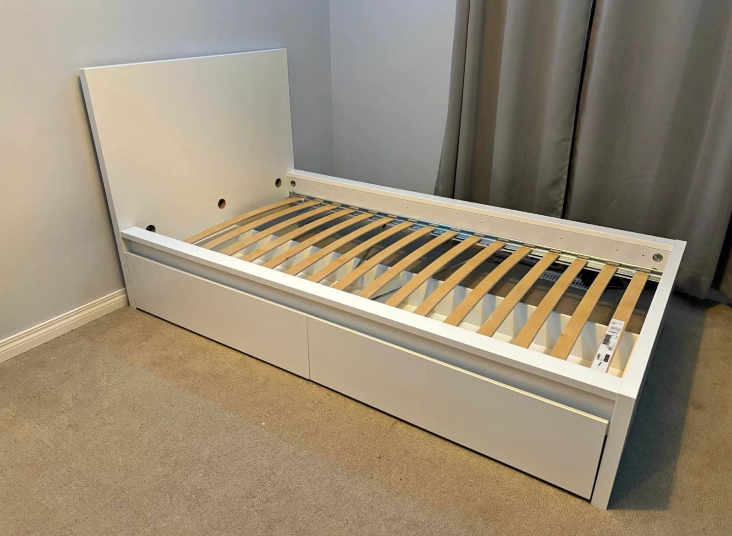 IKEA MALM twin bed frame with underbed drawers - photo 2