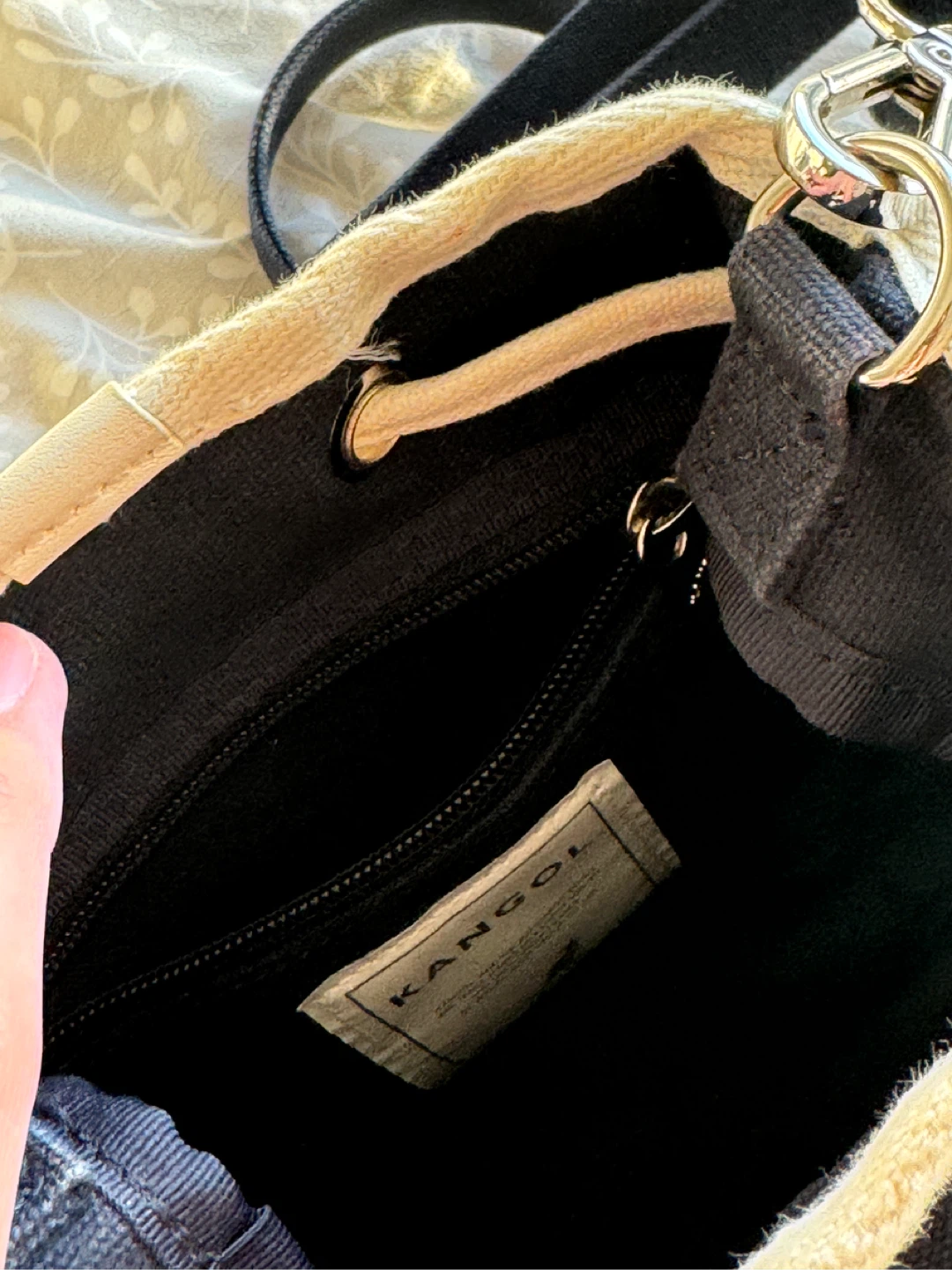 Kangol Drawstring Bucket Shoulder Strap Bag - Navy - photo 4