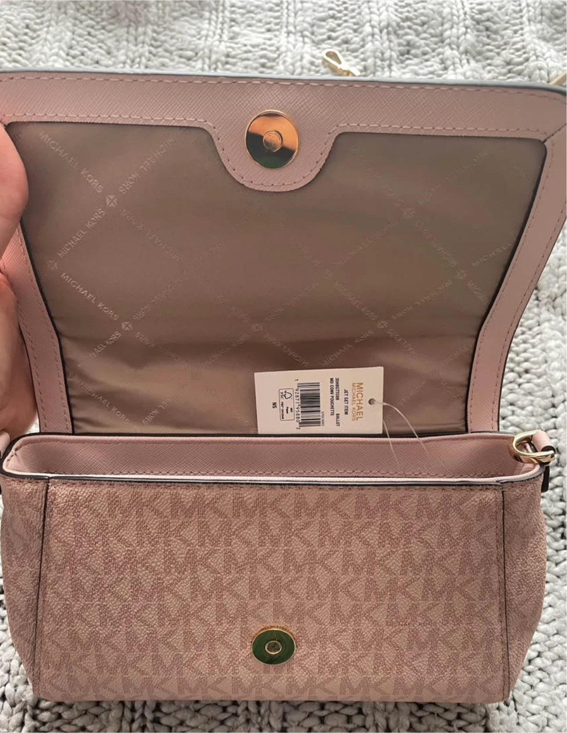 Michael Kors Medium Logo Convertible Crossbody Bag - Pink - photo 2