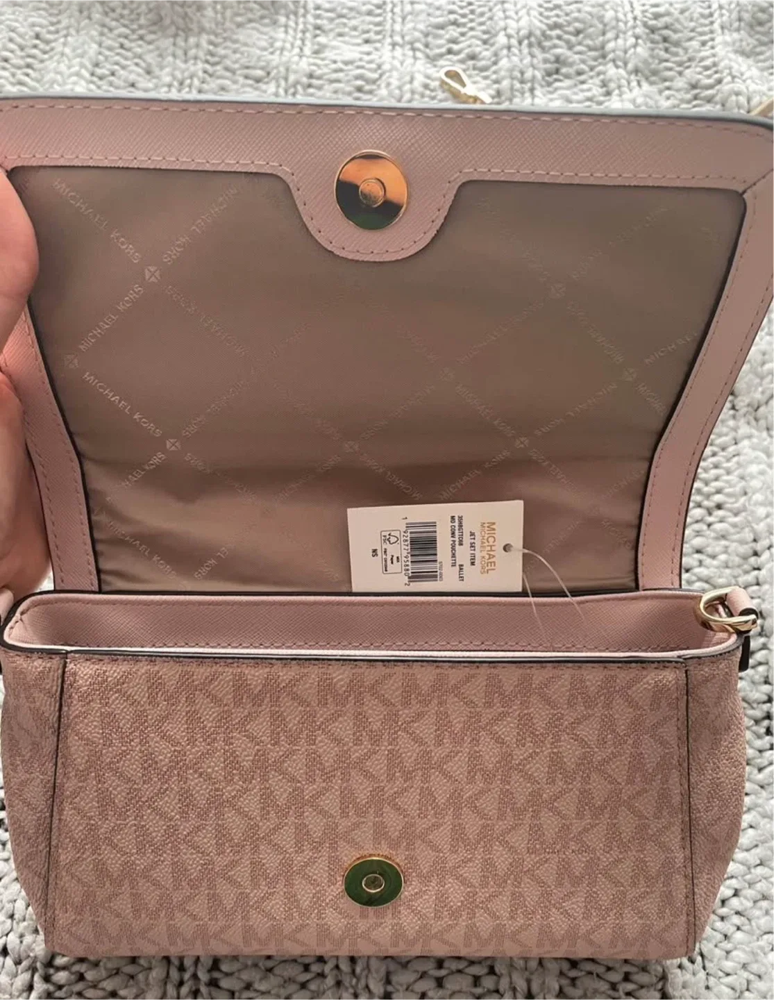 Michael Kors Medium Logo Convertible Crossbody Bag - Pink - photo 2