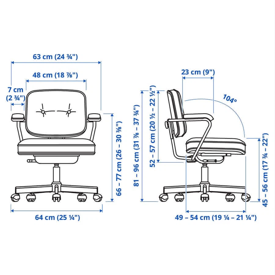 Office Chair - Glosed Black - IKEA ALEFJÄLL - photo 5