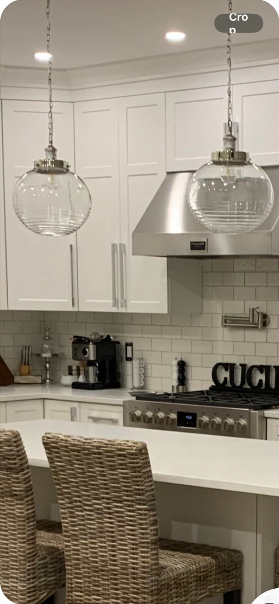 Two Glass Globe Pendant Light Fixture