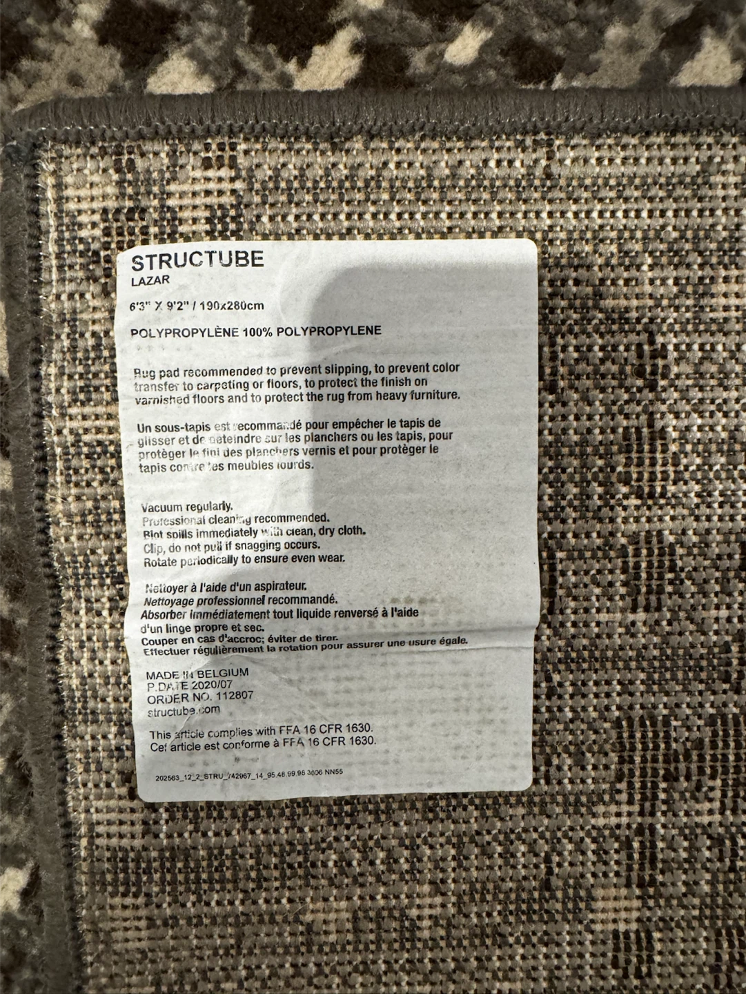 Structube Lazar Area Rug 6'3" x 9'2" - photo 3
