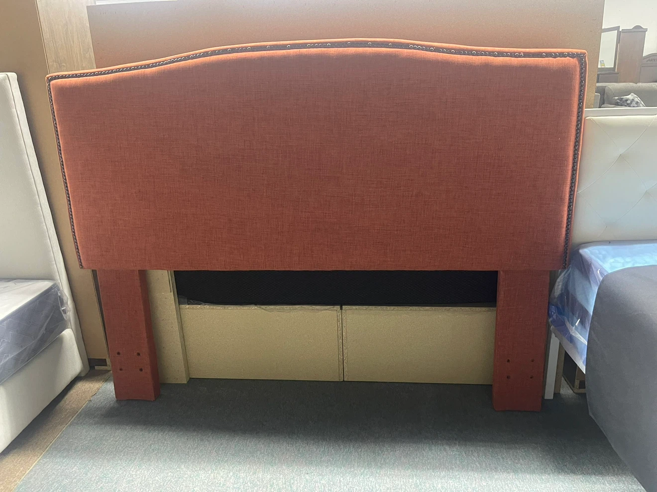 Orange Upholstered Headboard