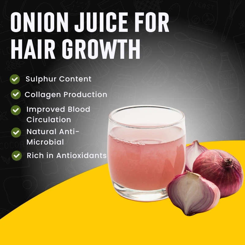 Fresh Cold-Pressed Red Onion Juice for Hair