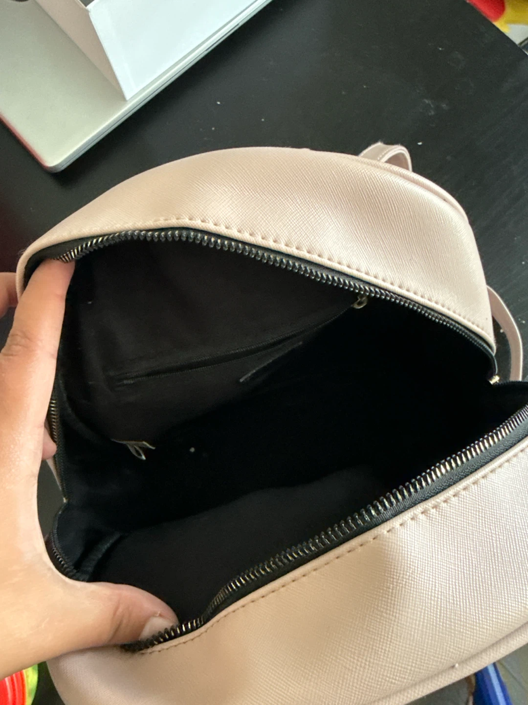 Pink Faux Leather Backpack - photo 2