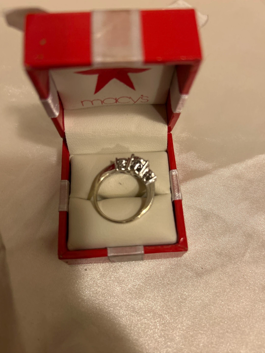 Macy’s Diamond Engagement Ring in White Gold - photo 3