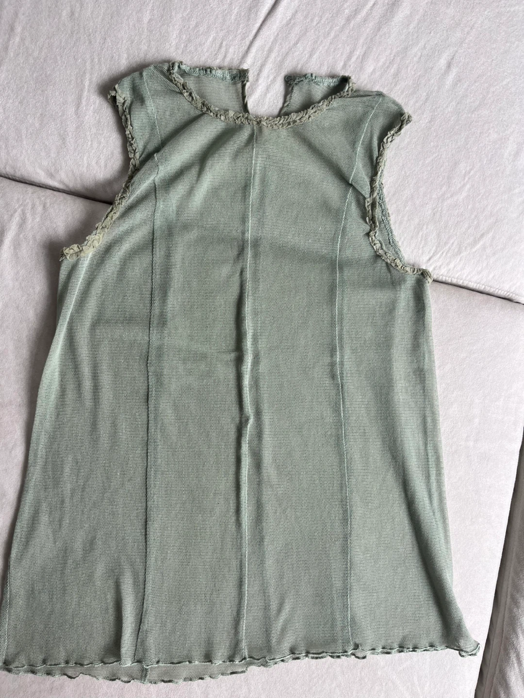 Light Green Sheer Mesh Top