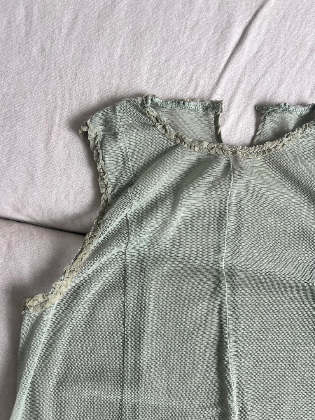 Light Green Sheer Mesh Top - photo 3
