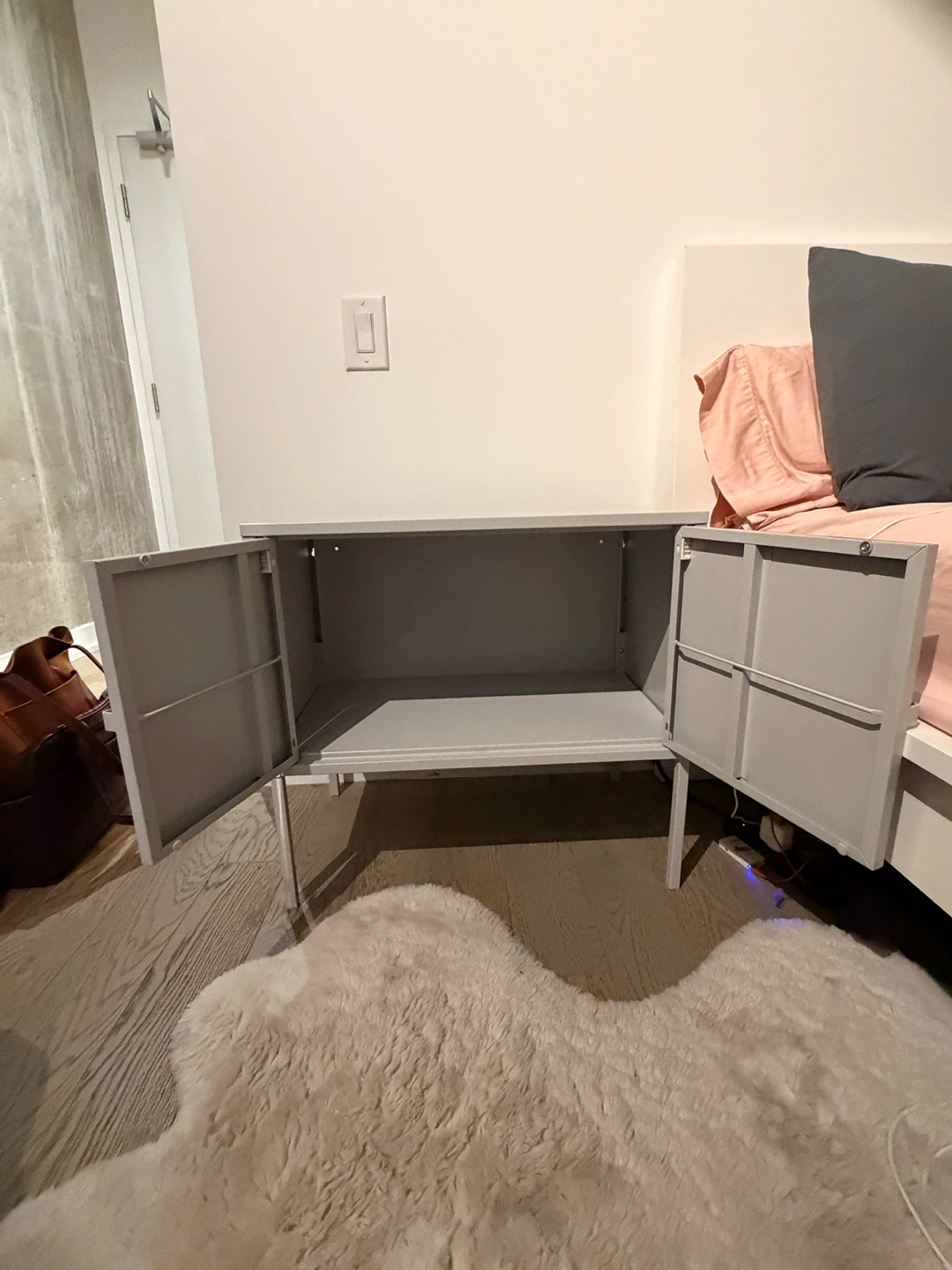 Light Grey Nightstand - photo 2