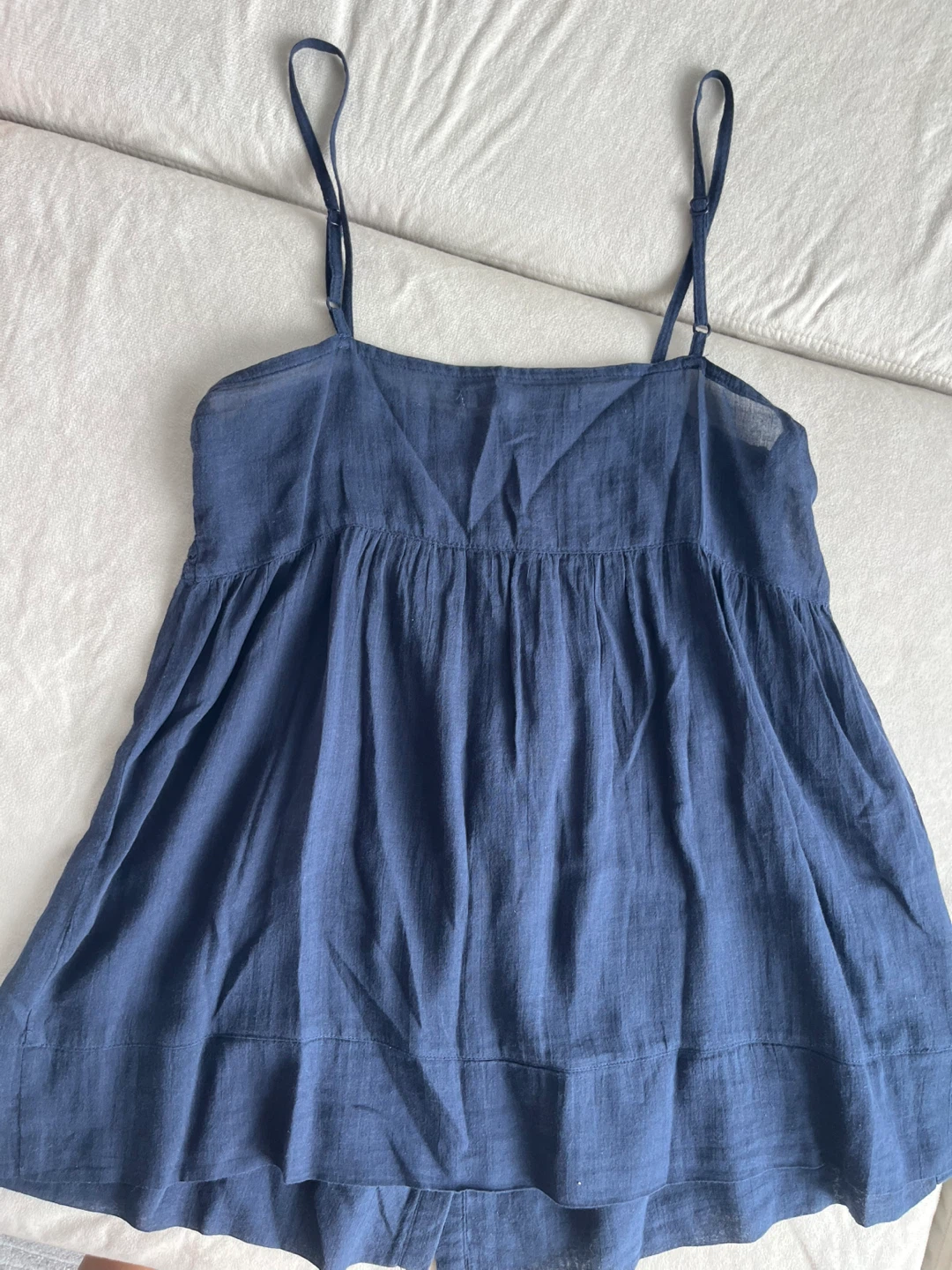 Fls64 Smocked Cami - Navy Blue - Size M - photo 4