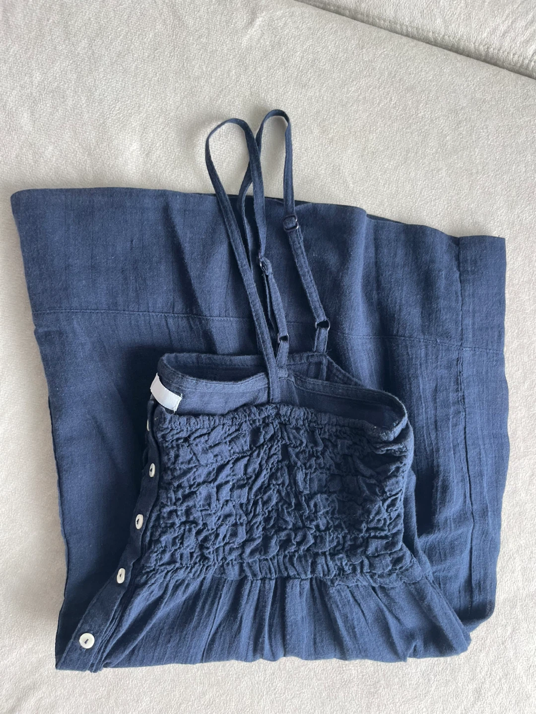Fls64 Smocked Cami - Navy Blue - Size M - photo 5