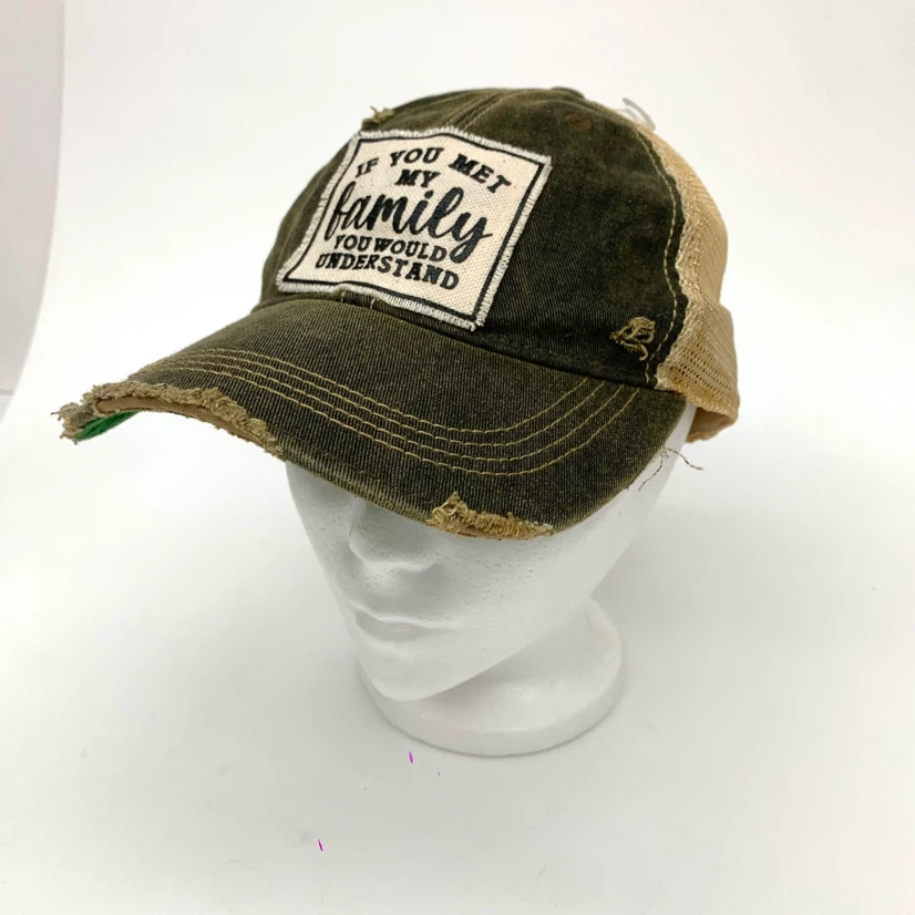 Funny Trucker Hat Distressed Snapback Mesh Baseball Cap