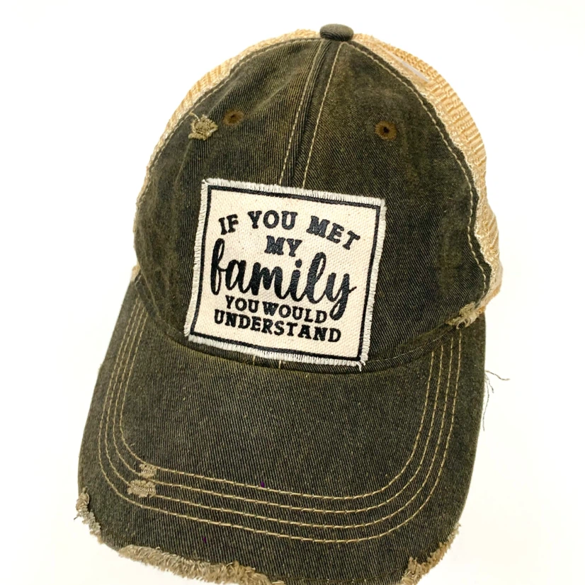 Funny Trucker Hat Distressed Snapback Mesh Baseball Cap - photo 2