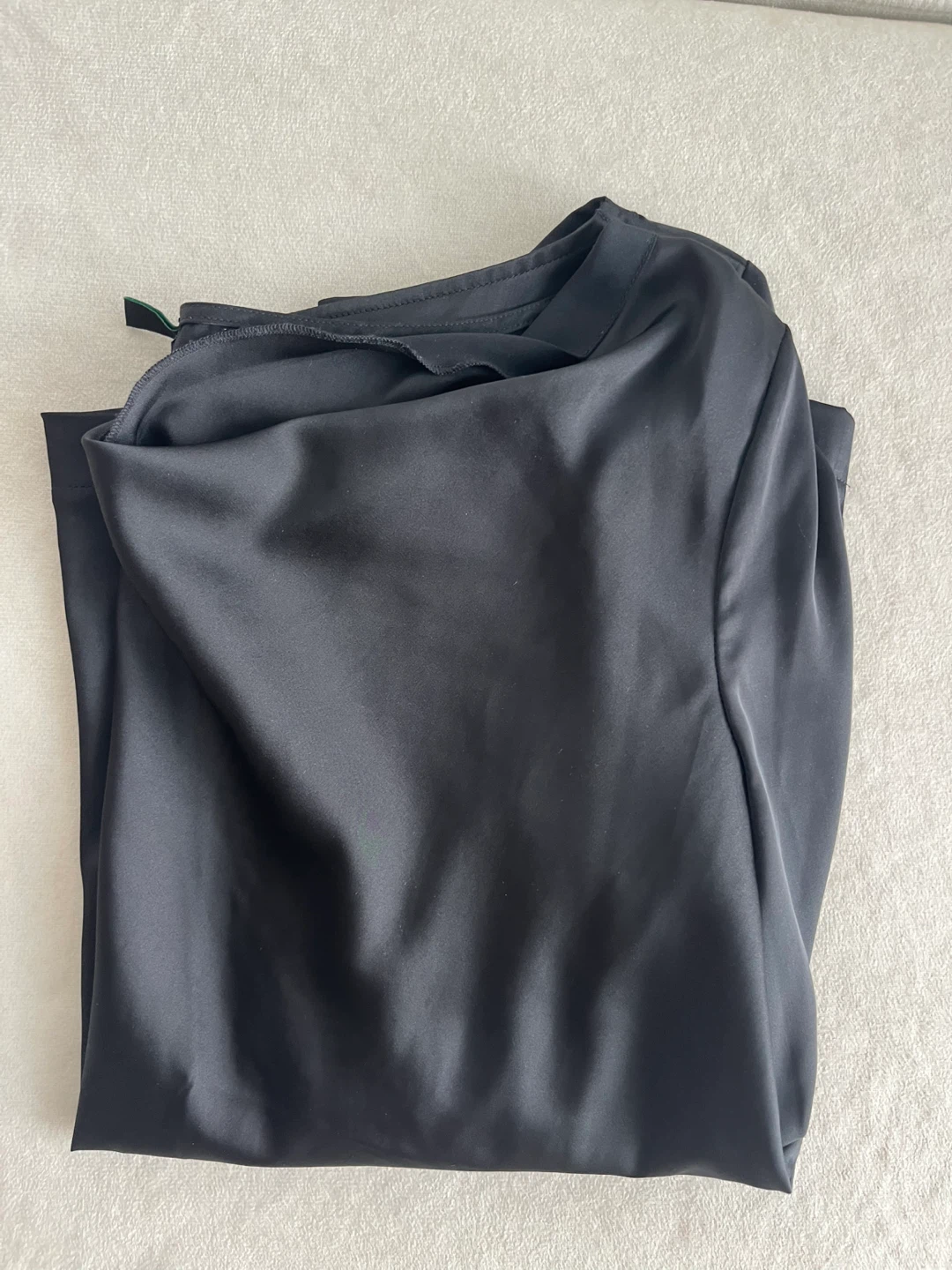Stile Benetton Black Satin Cowl Neck Blouse - photo 2