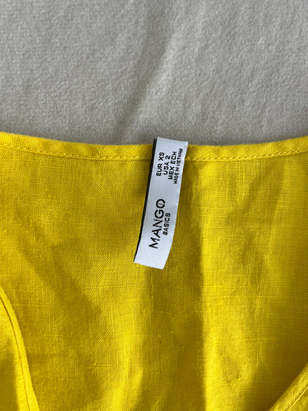 Mango Basics Yellow Sleeveless Wrap Top - photo 2