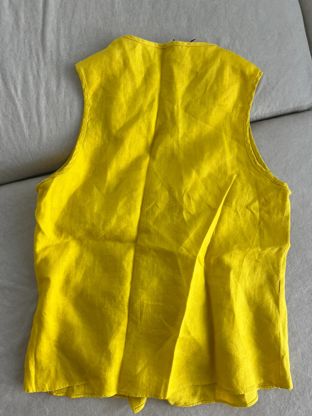Mango Basics Yellow Sleeveless Wrap Top - photo 4