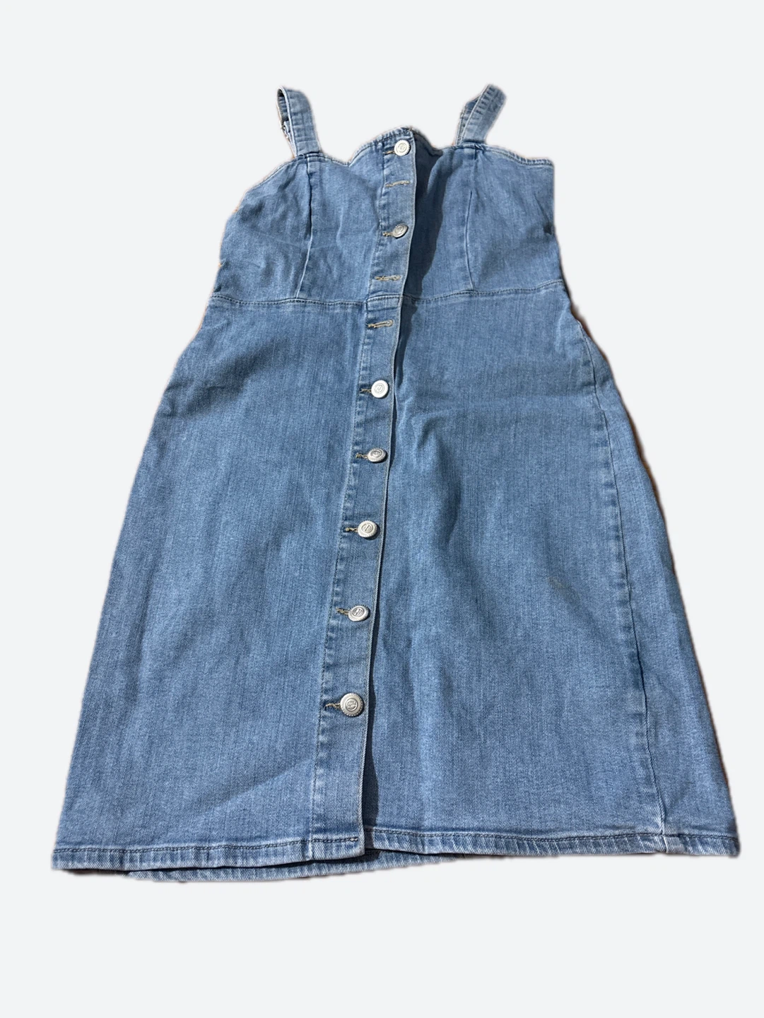 Denim Button-Front Dress