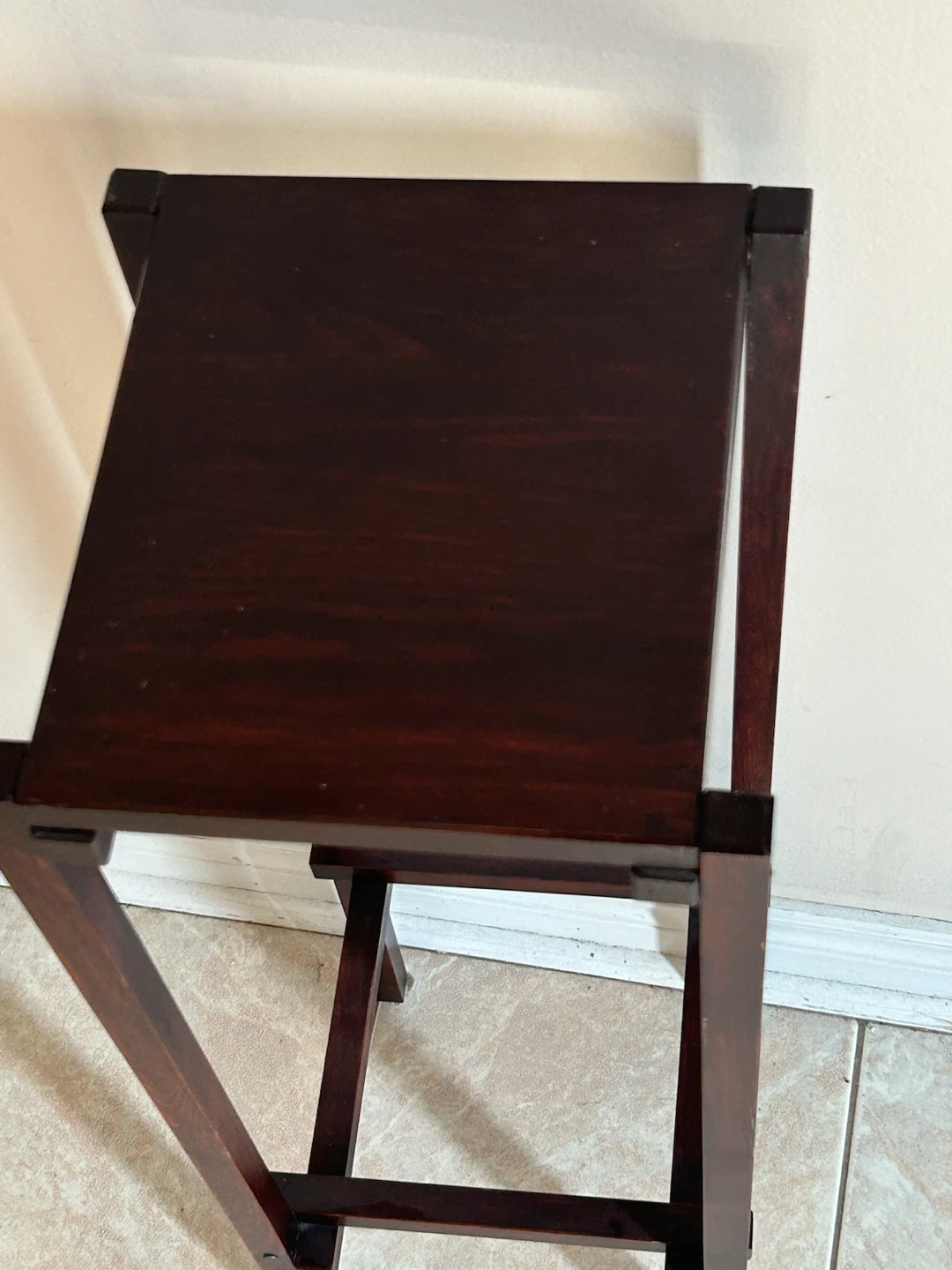 Dark Wood Plant Stand - photo 3