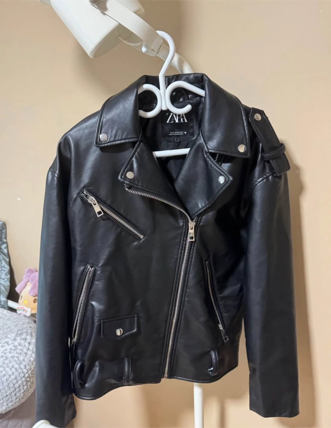 ZARA Black Faux Leather Jacket