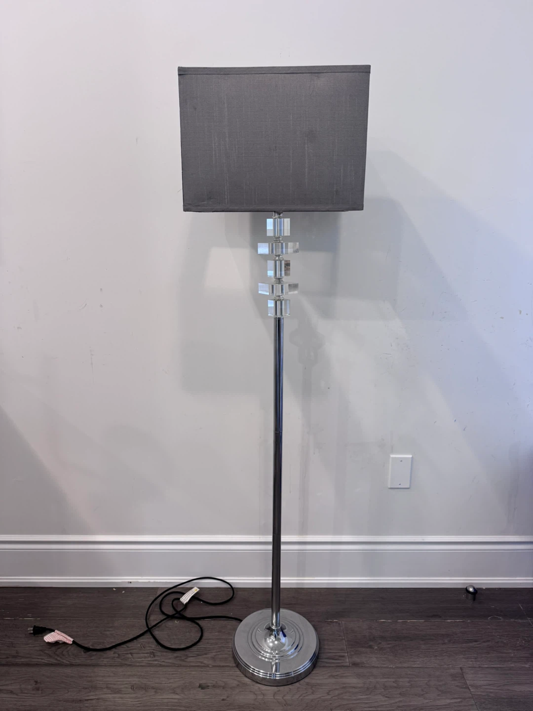 Floor Lamp with Grey Shade