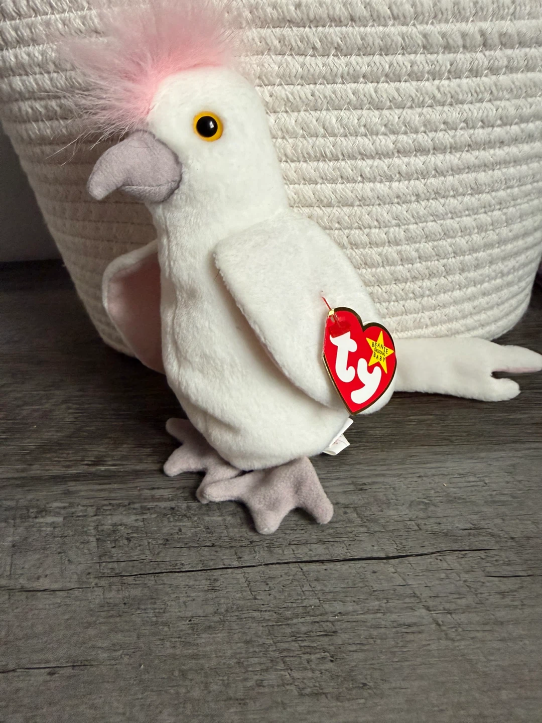 Ty Beanie Babies KuKu Cockatoo Plush Toy
