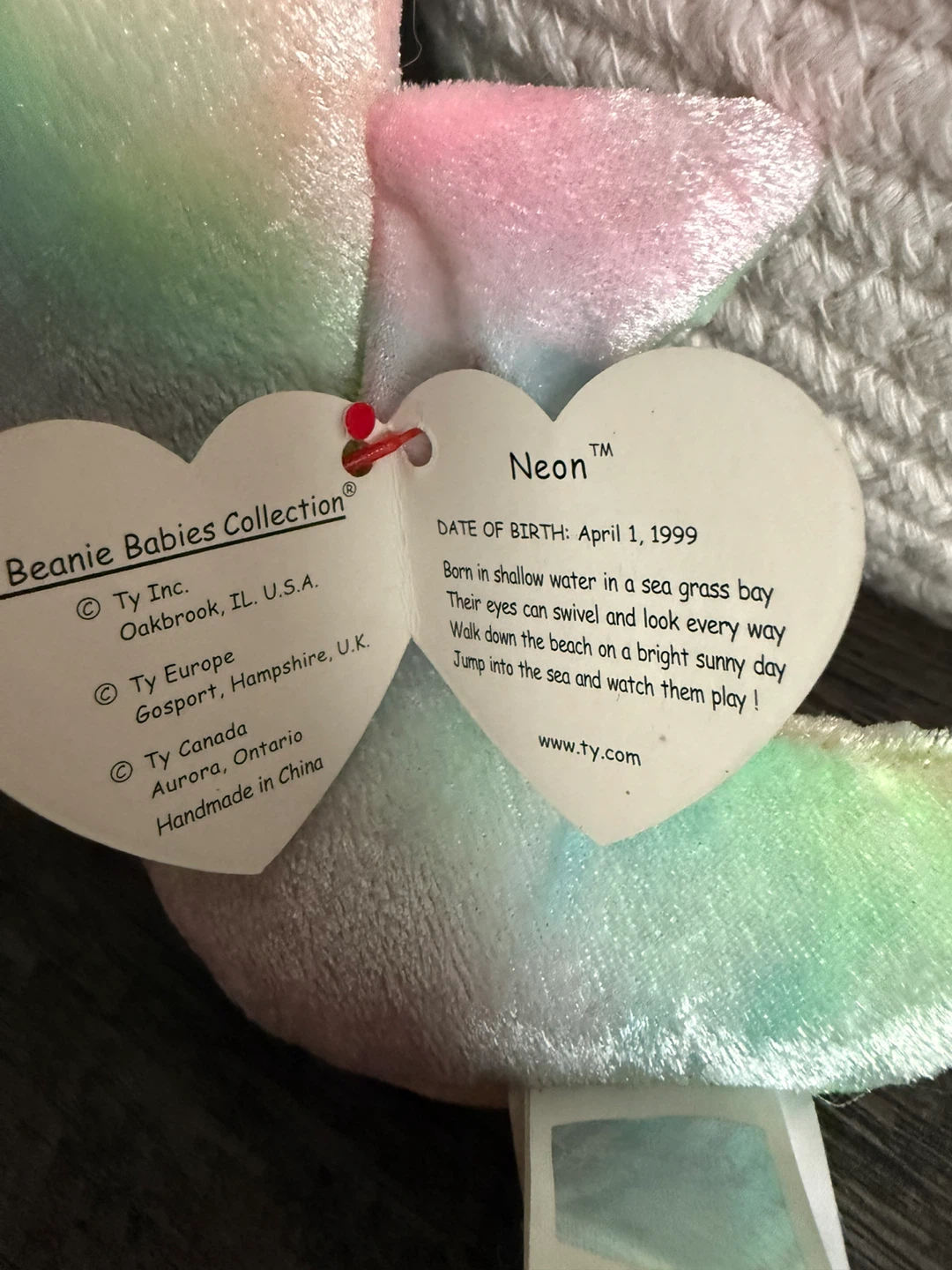 Ty Beanie Babies "Neon" Seahorse Plush - photo 2