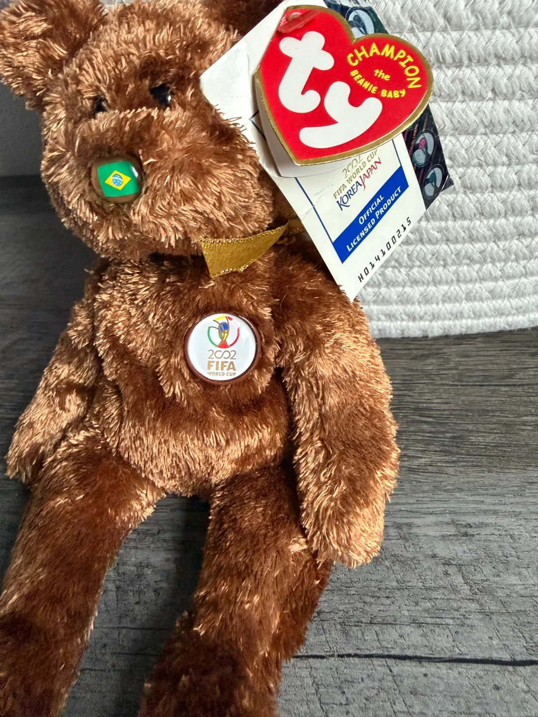 Ty Beanie Baby 2002 FIFA World Cup Teddy Bear