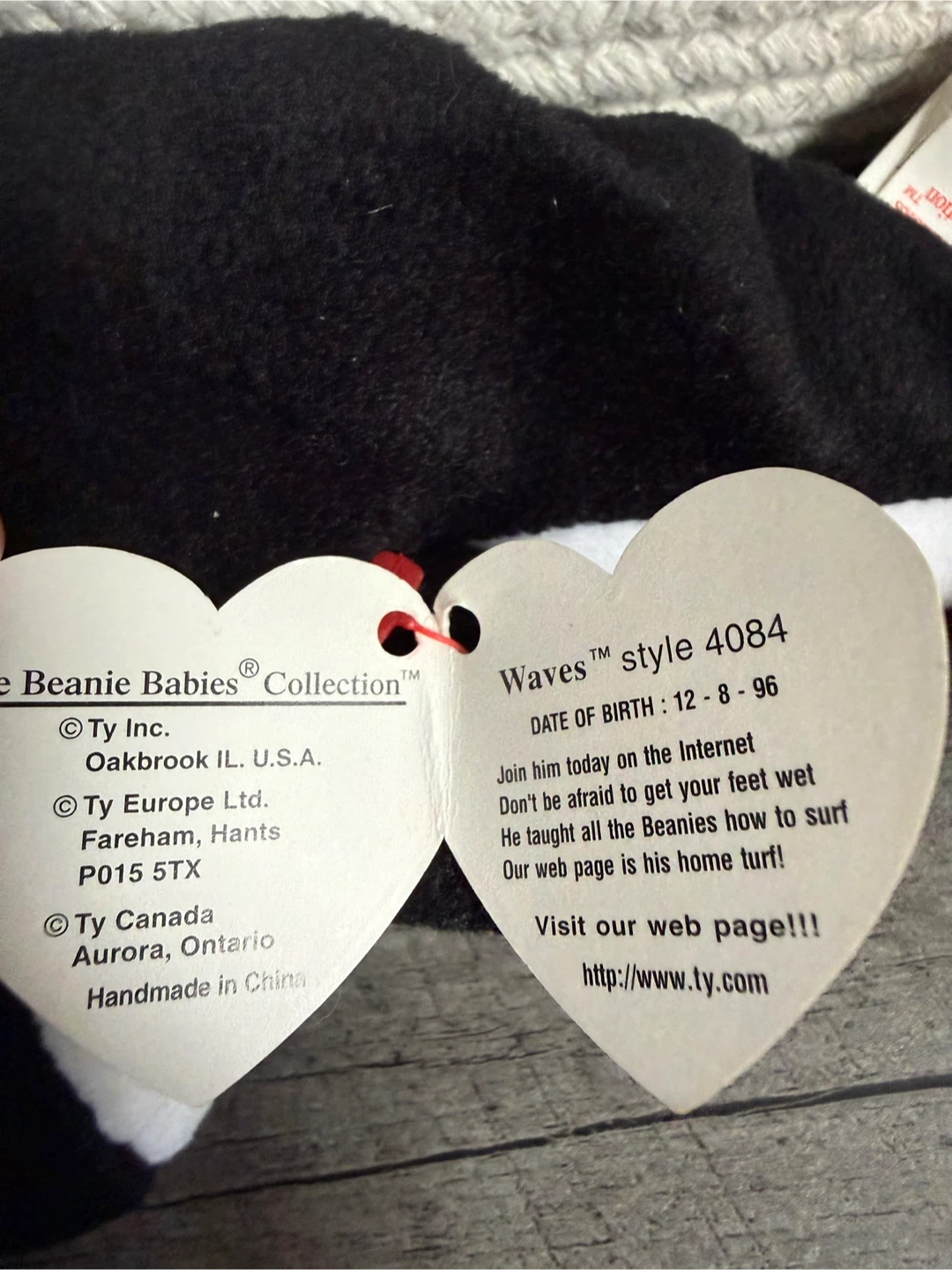 Ty Beanie Babies Waves Killer Whale Plush - photo 2