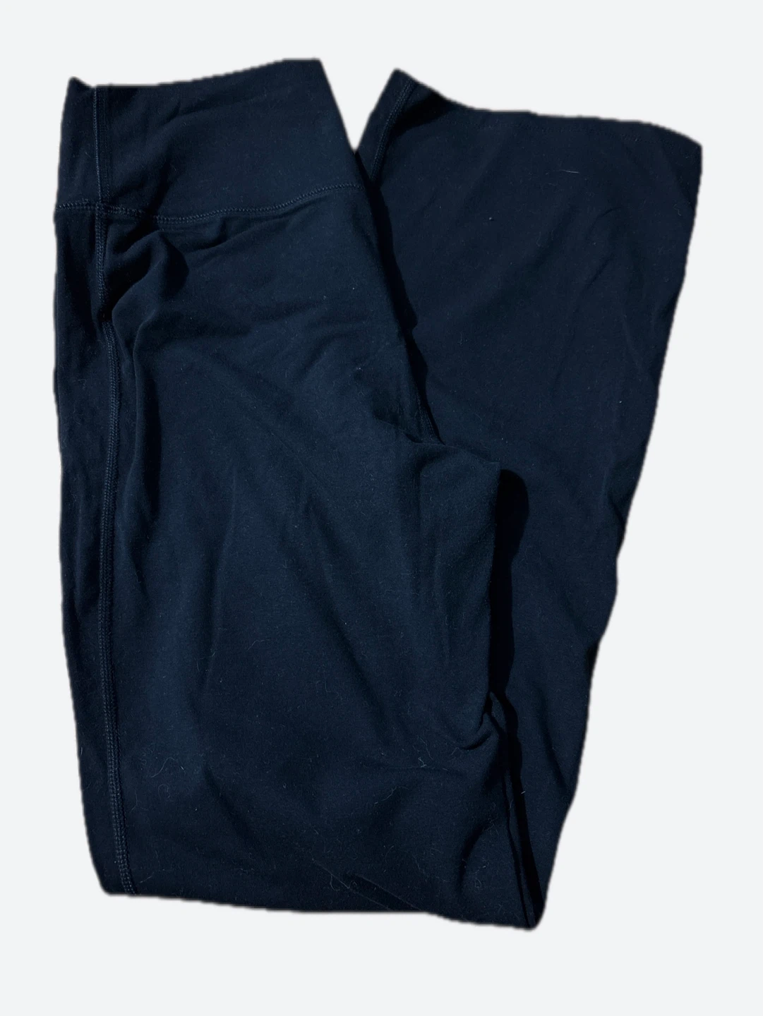 Black athletic pants slim but cut