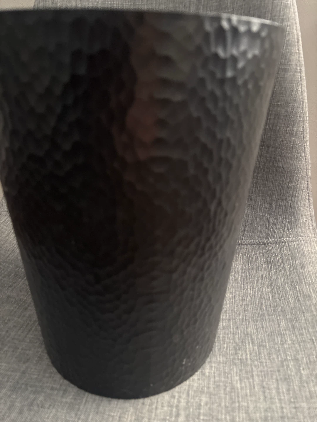 Bath Bliss Hammered Wastebasket Black - photo 2