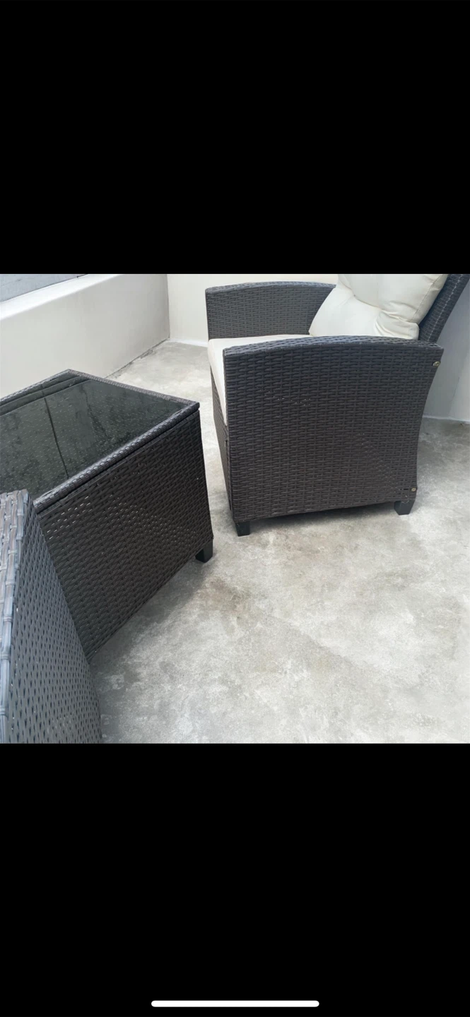 STURDY Wicker 3pcs-Patio Set w/Cushions - photo 2