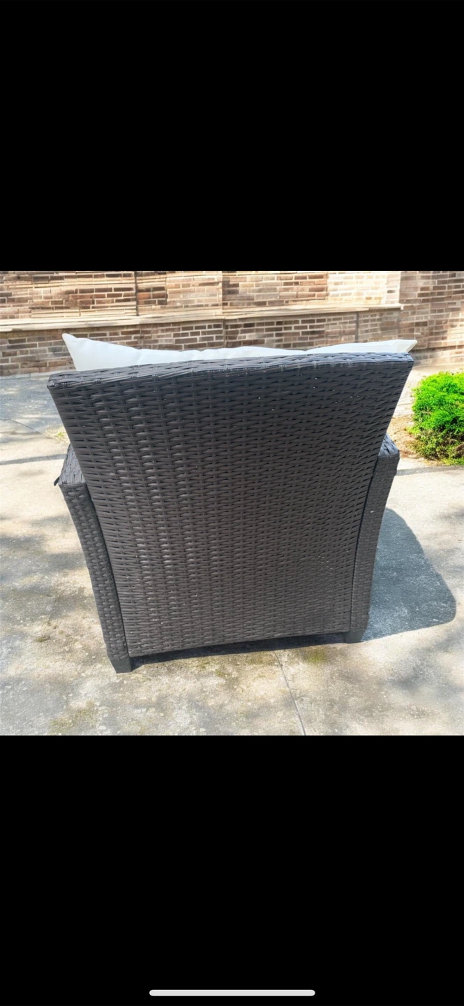 STURDY Wicker 3pcs-Patio Set w/Cushions - photo 3