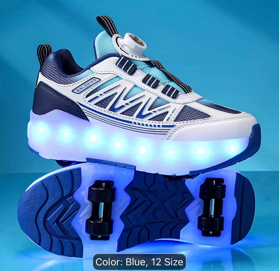Kids Light-Up Roller Shoes with Free Socks