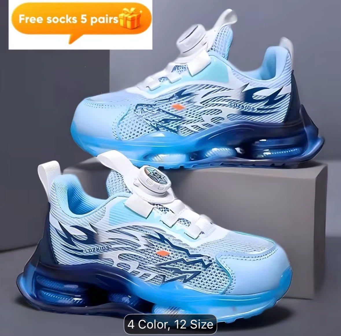 Kids Light-Up Roller Shoes with Free Socks - photo 4