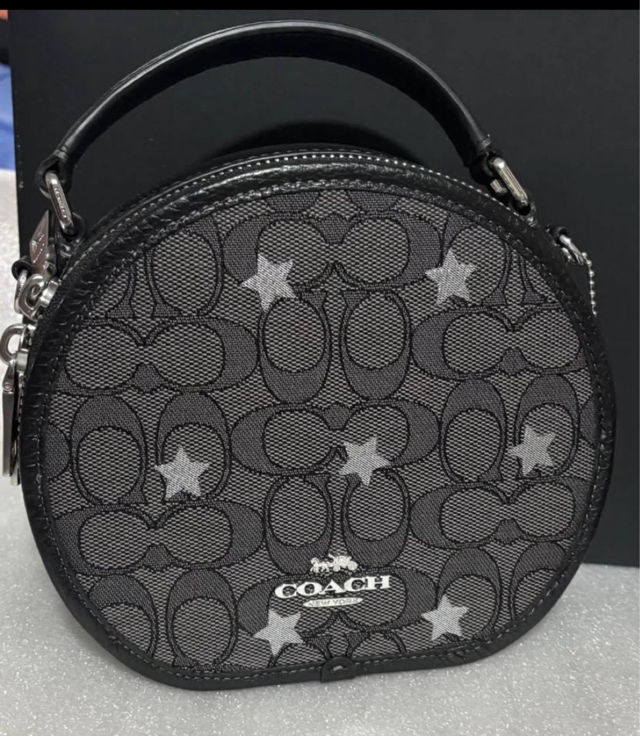 Coach Signature Star Round Vanity Bag