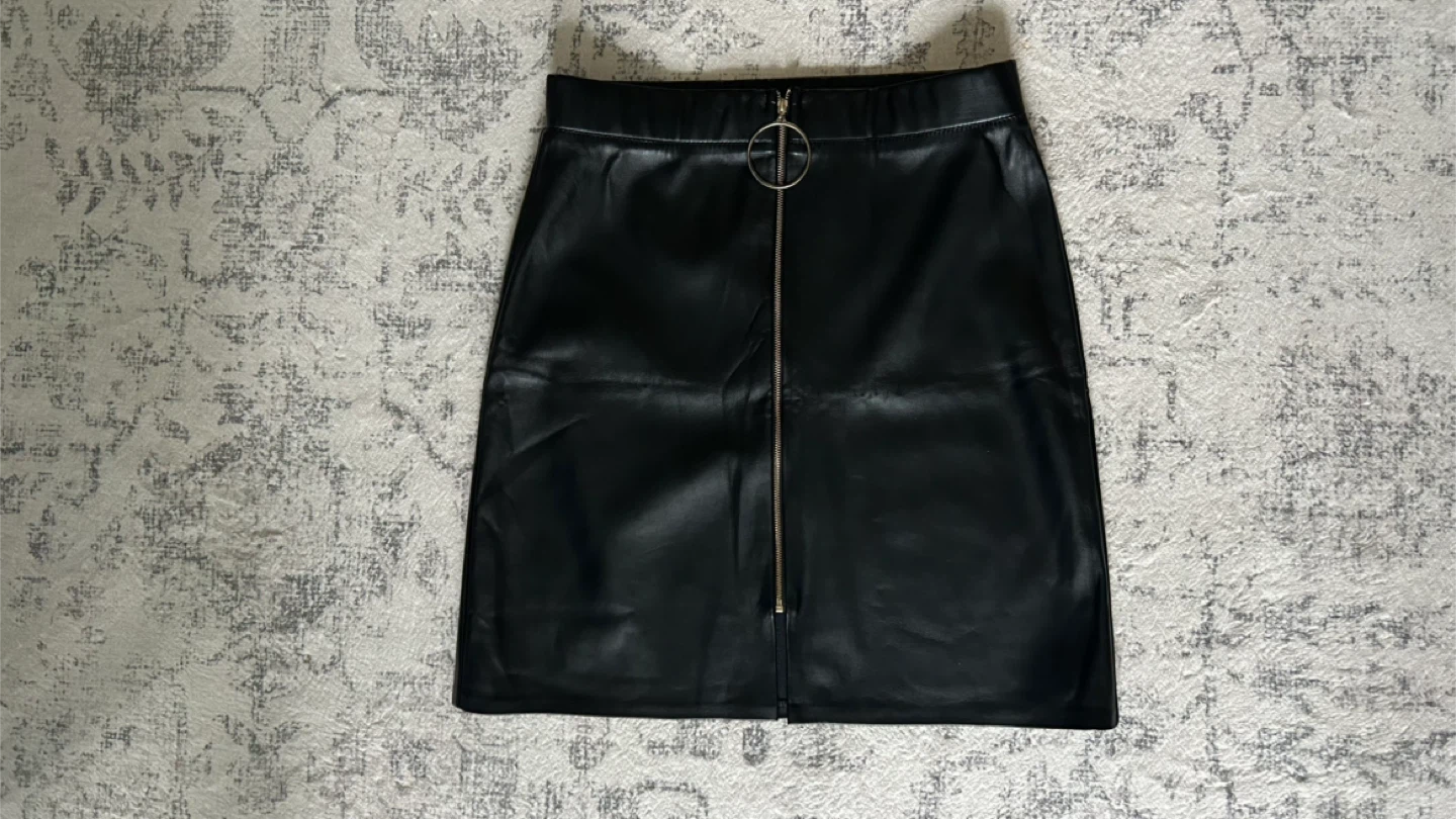 Black Leather Mini Skirt