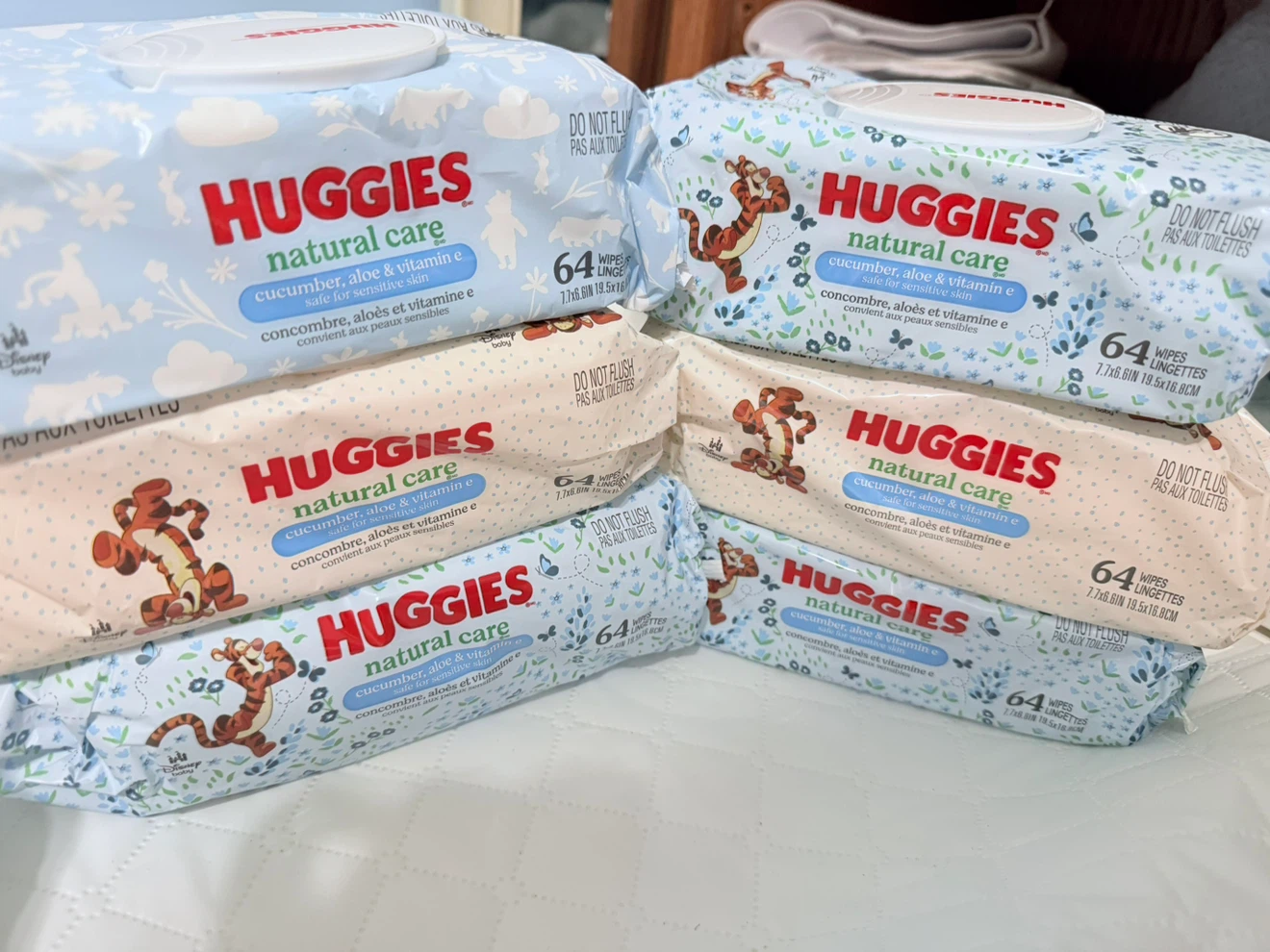 Huggies Natural Care Baby Wipes - 6 Packs of 64