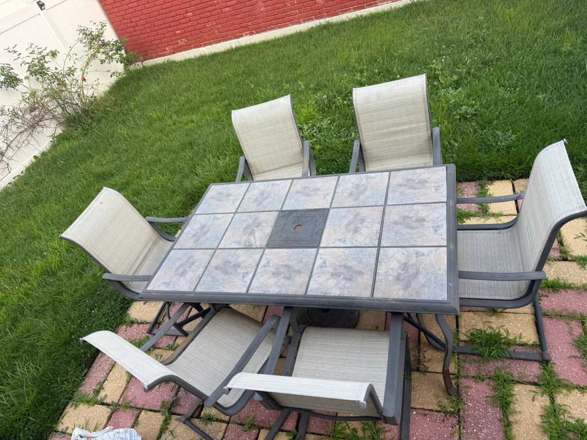 Outdoor Dining Set with Table and 6 Chairs