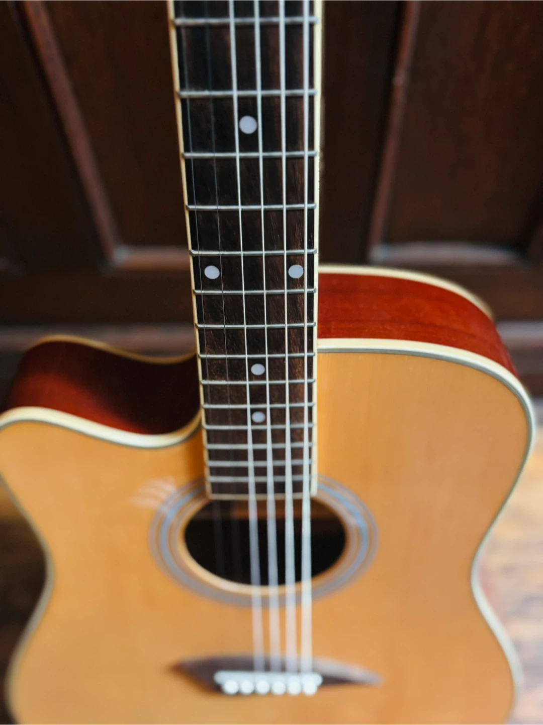 Kona Left-Handed Acoustic Electric Guitar - photo 4