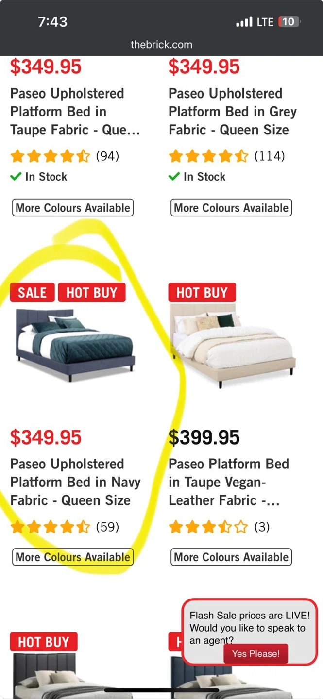Never opened Platform Bed - - Queen Size