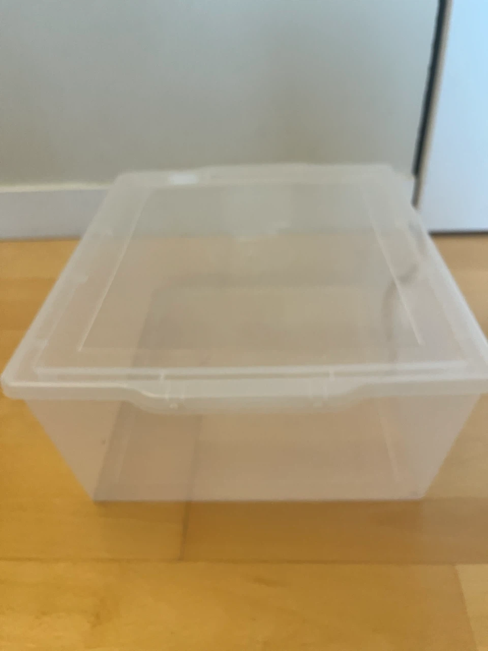 Clear Plastic Storage Bin with Lid