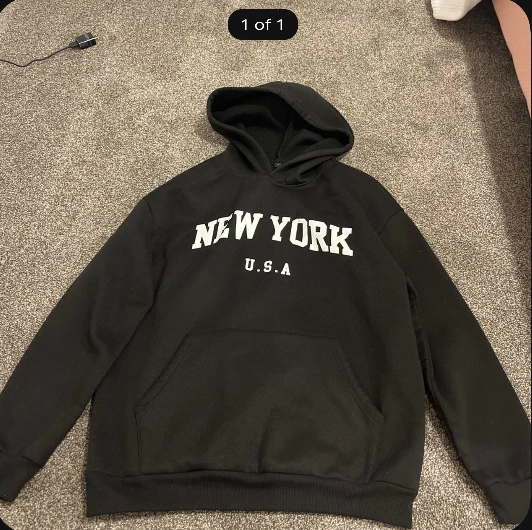 Black New York USA Hoodie